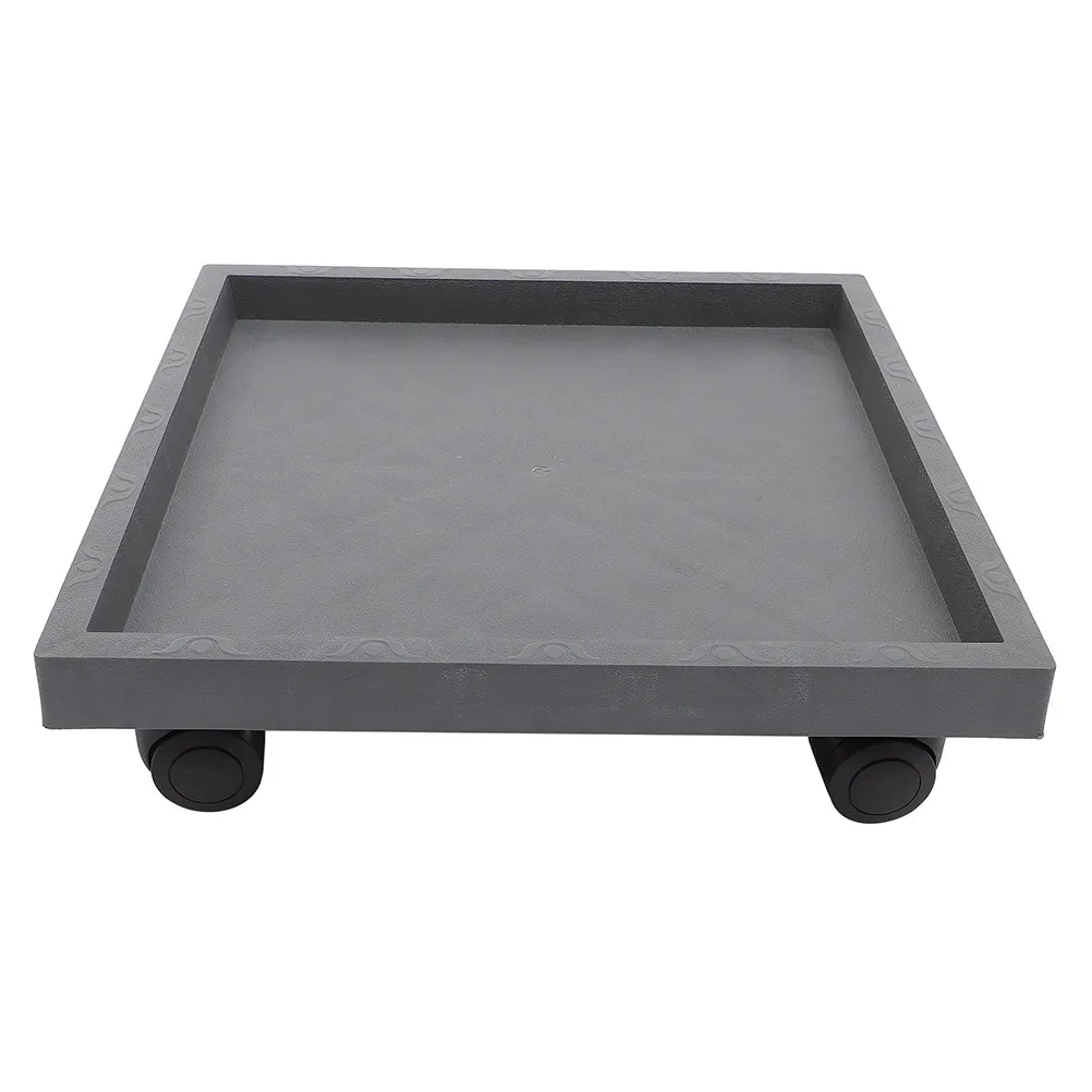

Flowerpot Tray Rolling Plant Stand Indoor Outdoor Movable Pot Base Square Plastic Tray Square Plant Saucer Rolling Planter Base