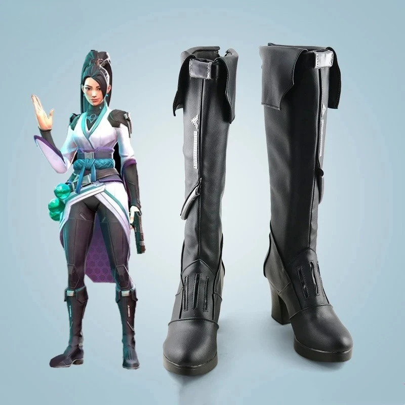 Game The Shoes are Suitable for Cosplay Valorant Sage Custom Made Cosplay Shoes Boots Halloween Props