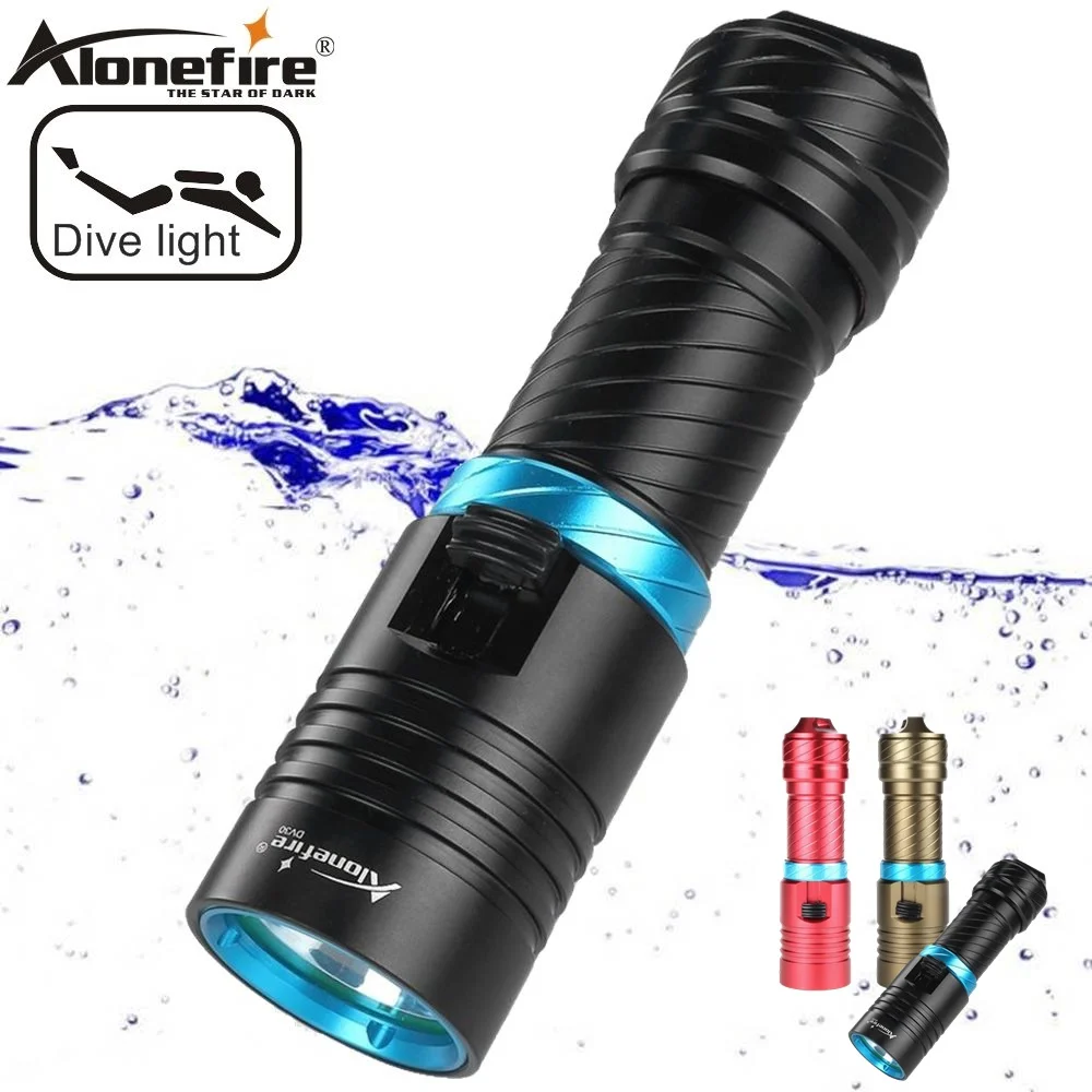 Diving Flashlight High Power 12W LED Underwater Scuba Submersible Dive Torch Waterproof Outdoor Hiking Camping Home Night Lamp