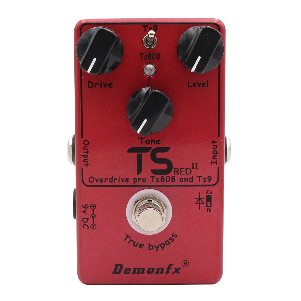 Demon FX TS RED II Gitaareffectpedaal True Bypass Distortion Overdrive Effect Rood Verbeterde versie V2.0