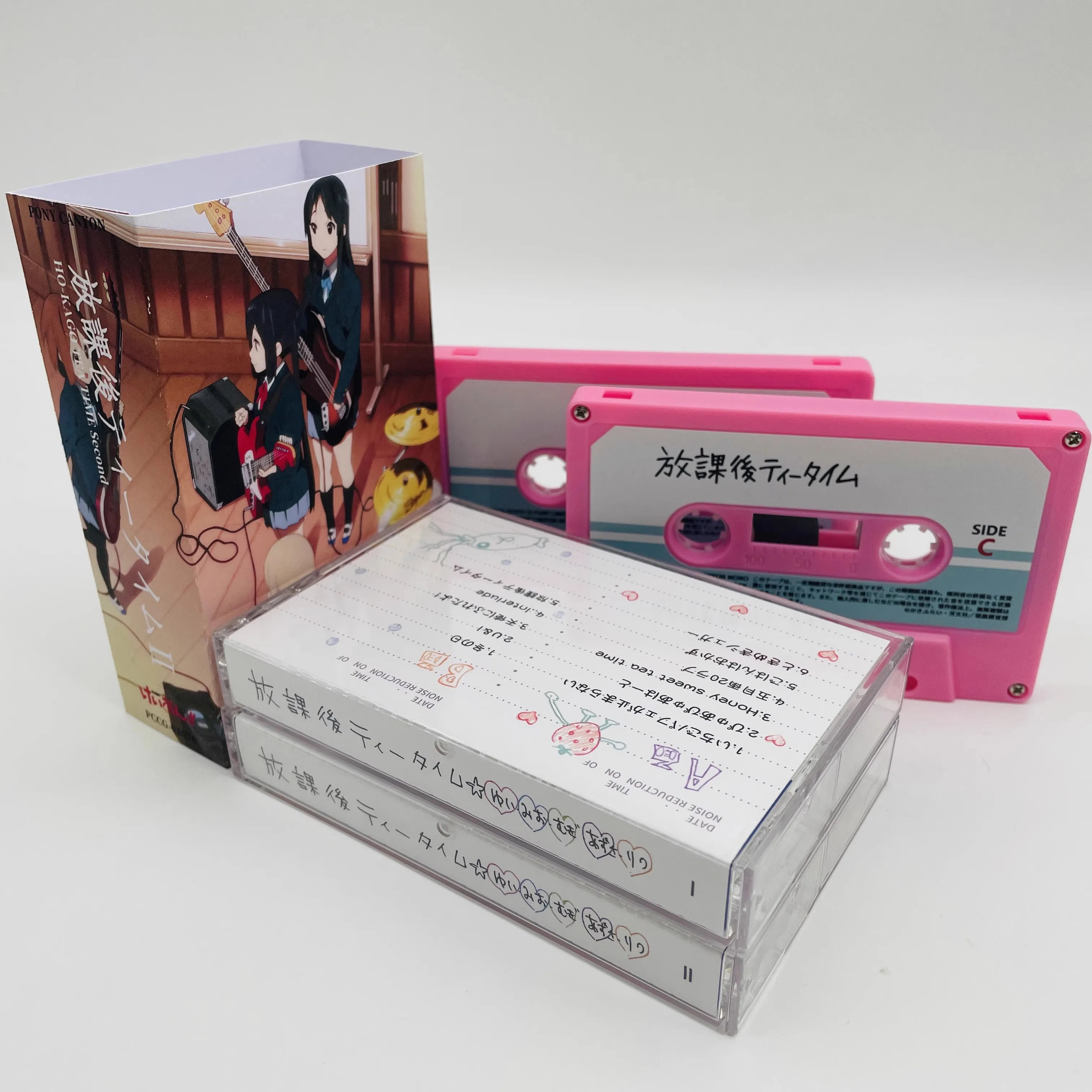 

Anime K-ON Houkago Tea Time Music Tape Greatest Hits OST Album 2pcs Pink Cassettes Cosplay Walkman Car Recorder Soundtracks Box