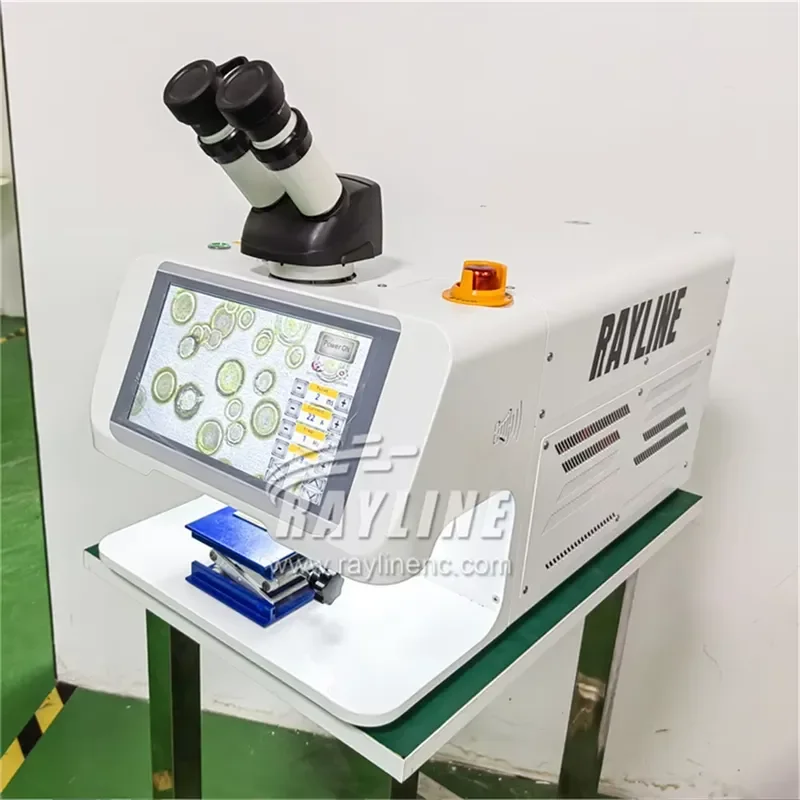 200W Jewelry Spot Welding Machine Micro MINI La ser Soldering YAG La ser with 13.6'' Big LCD Touch Screen Control for Gold