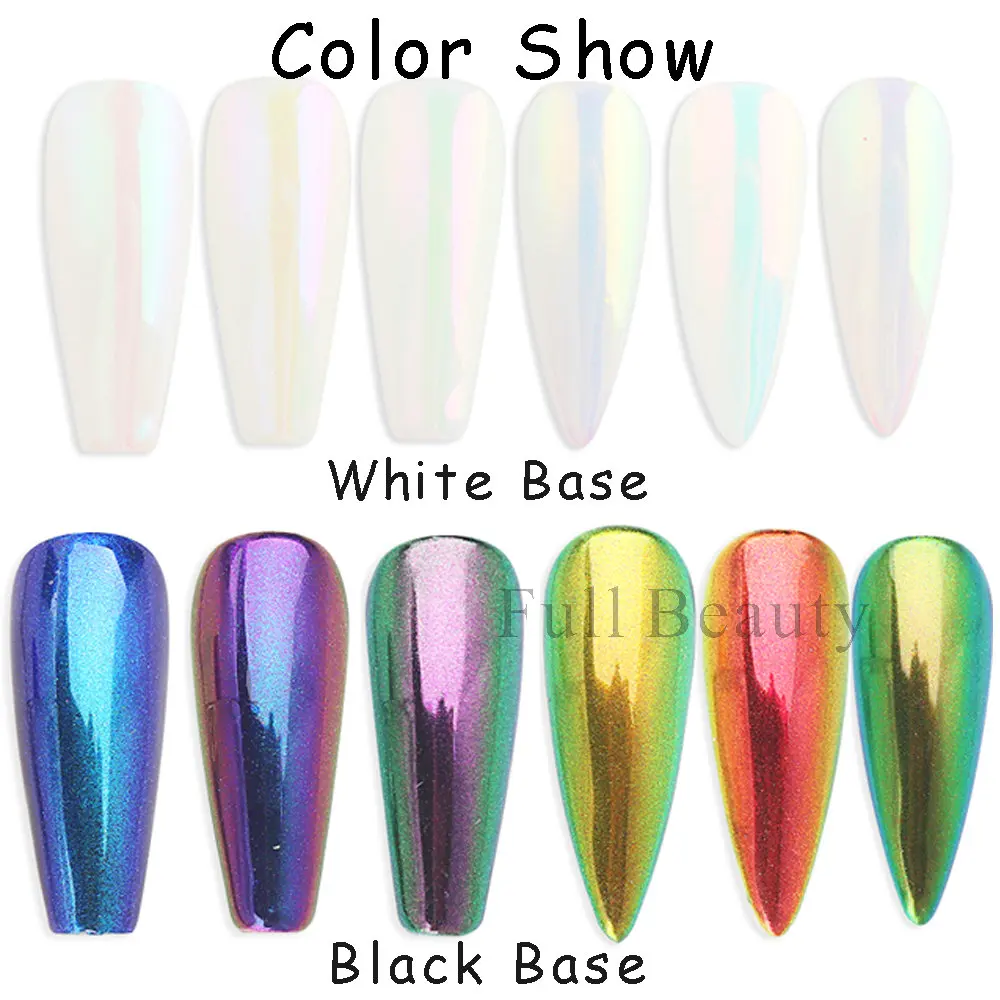 5Ml Magic Chrome เล็บ Aurora Powder Chrome Liquid Metallic Mirror Effect ไม่มีฝุ่นสีเจลทาเล็บฟังก์ชั่น Top Coat GLBJ01