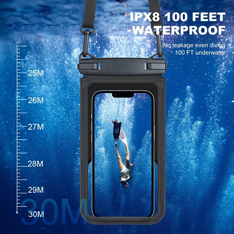 Popular Models Put Two Mobile Phone Waterproof Bags, and Special Neck Waterproof Covers for Beach Swimming and Diving Parks