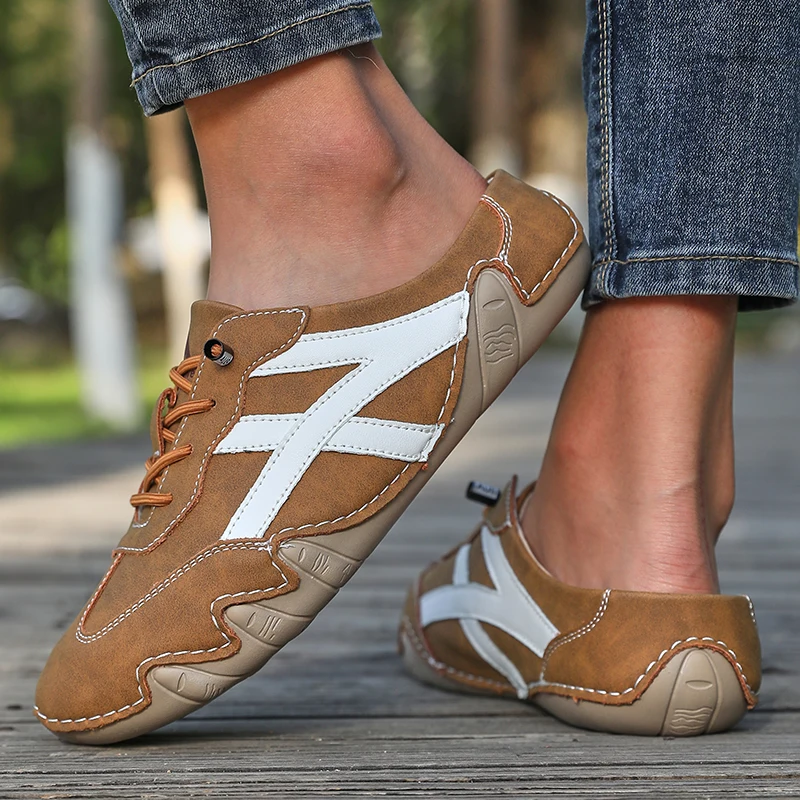 

2026 Best-selling Women Blue Shoes Leather Casual Sports Shoe Fashionable Design Lace Up Flat Bottom, Comfortable Walking Shoes