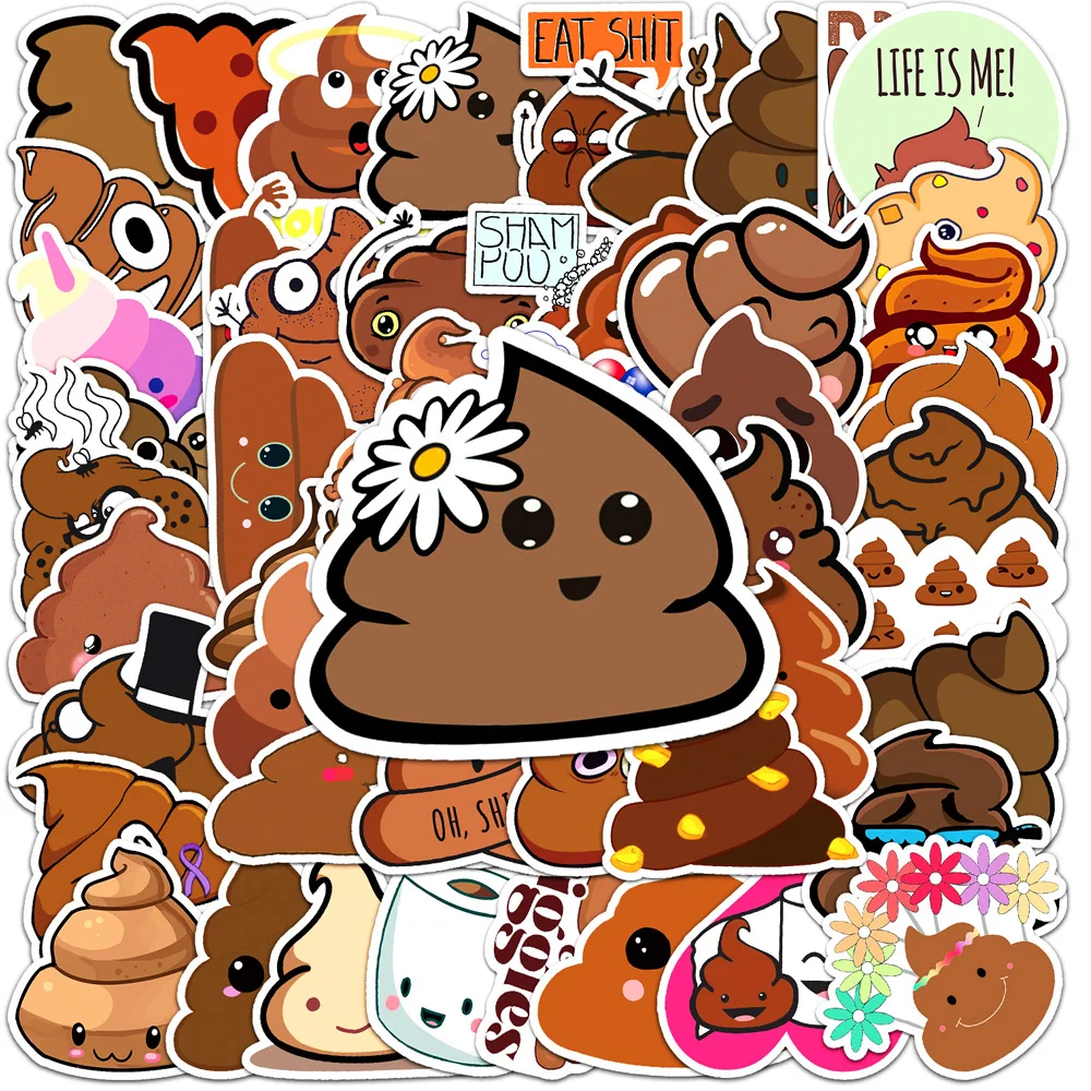 

10/30/50pcs Kawaii Cartoon Poop Stickers Cute Creative Graffiti Sticker Decoration Laptop Phone Luggage Bike Waterproof Decals