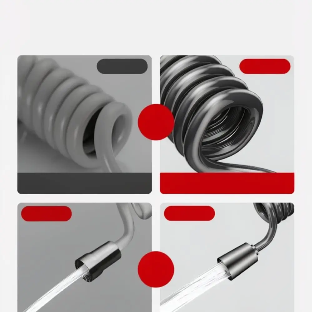 Elastic Bathroom Shower Hose Telephone Cable Spring Tube For Bidet Applicator Faucet Extension Flexible Pipe