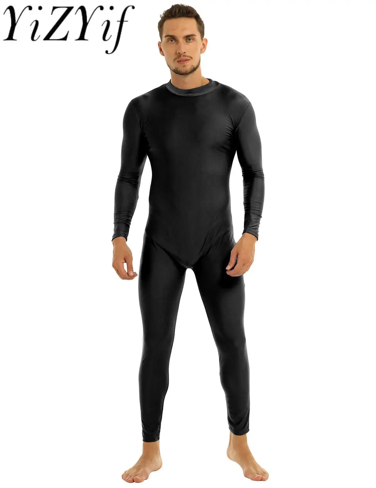 

Newest Black Spandex Zentai Full Body Skin-Tight Jumpsuit Adults Zentai Suit Bodysuit Costume for Mens Unitard Dancewear