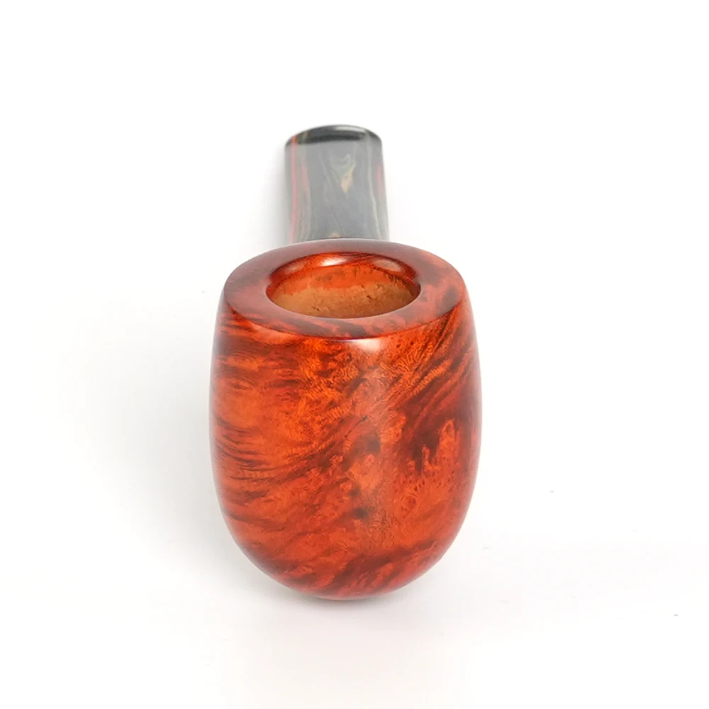 Straight handle briar tobacco pipe Dublin type bowl inner diameter 20mm bowl depth 43mm colored Cumberland cigarette holder