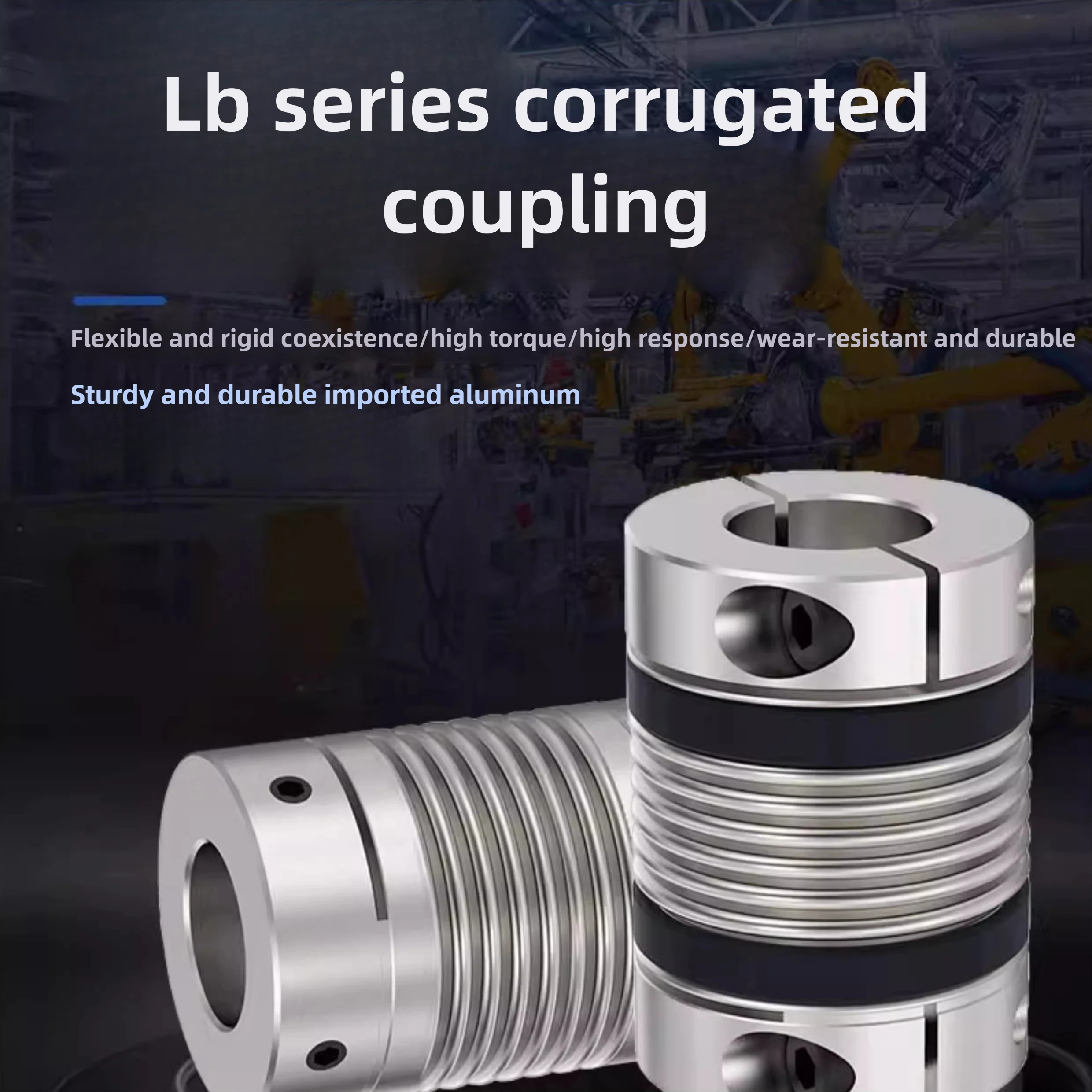 Bellows Coupling Elastic CouplingLB-B-D16L30-D82L100/LB-D-D16L27-D40L50, CNC Aluminum High Elasticity GDC Connecting bushings