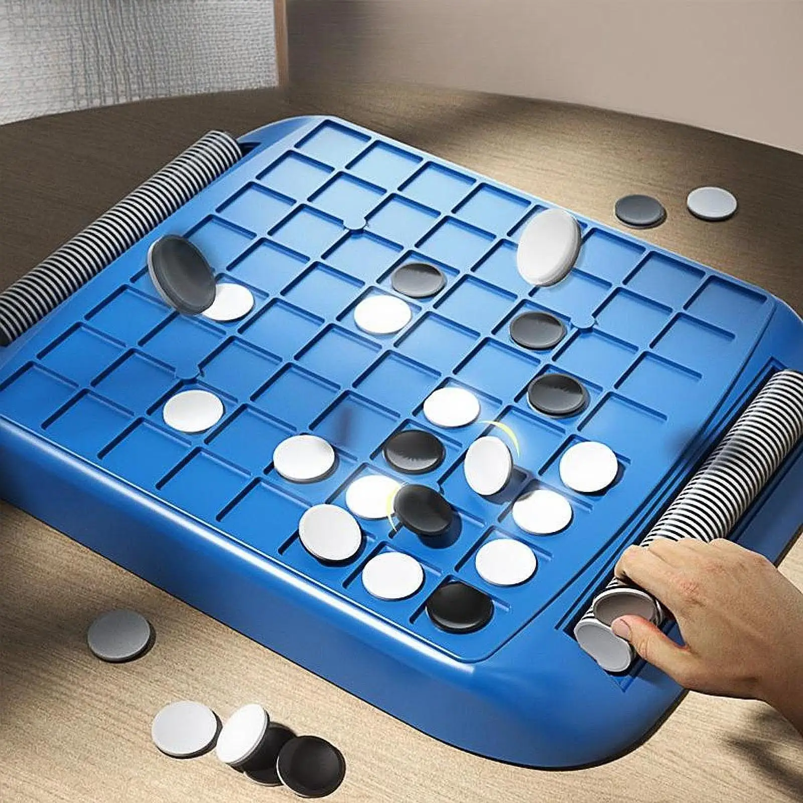 

Настольная игра Reversi, развивающая игрушка, 2 игрока, портативная игра-мозг, шахматная настольная игра Reversi для семьи, взрослых и детей