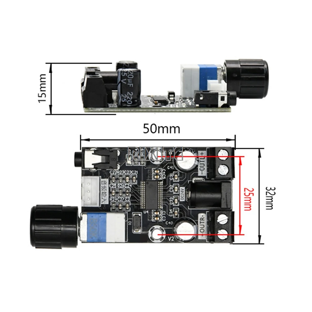 30W + 30W HD 디지털 오디오 전력 증폭기 모듈 TPA3110D2 듀얼 채널 증폭기 보드 범용 A240 DC 12V 24V
