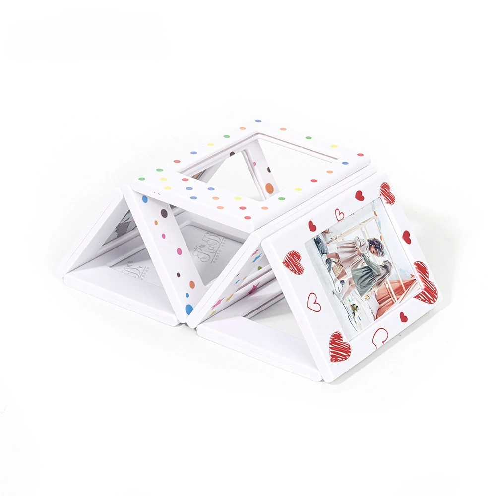 8 Pc Set Cute Patterned Magnetic Frame for Instax Mini 12 11 7S 25 40 70 90 Evo Liplay Link 3 Inch Photo Heart Star Dot