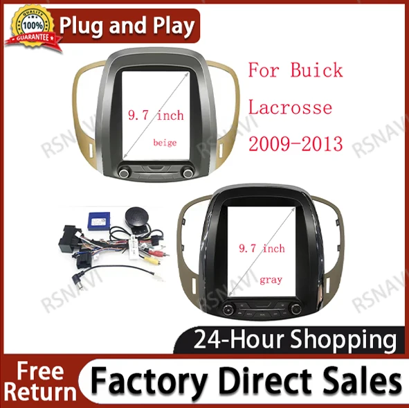 

9.7 Inch Car Frame Facia Adapter Canbus Box Decoder Android Radio Dash Fitting Panel Kit For Buick Lacrosse 2009-2013