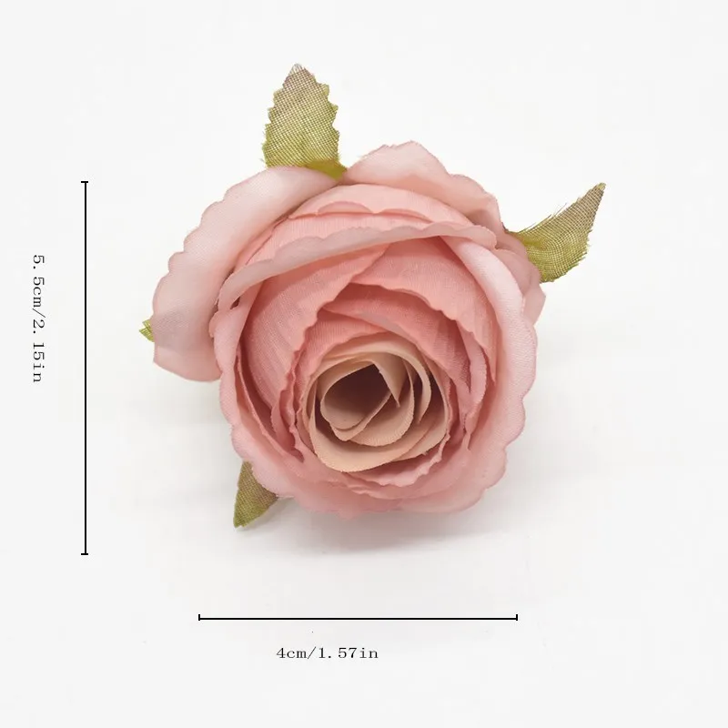 Künstliche Blumen Silk Rose Hause Hochzeit Dekorative Pflanzen Diy Geschenke Candy Box Herbst Dekoration Handwerk Anordnung Weihnachten – Detail 7