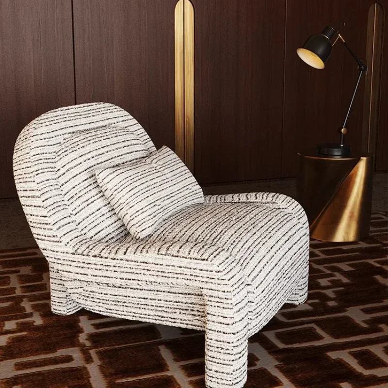 

Leisure chair imported cotton and linen fabric small apartment minimalist living room single sofa chair study