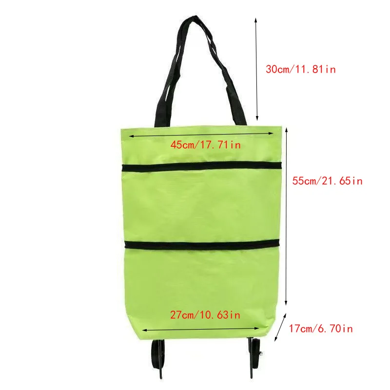 Foldable Portable Shopping Cart with Wheels | Lightweight Backpack-Style Hand Cart for Home Use