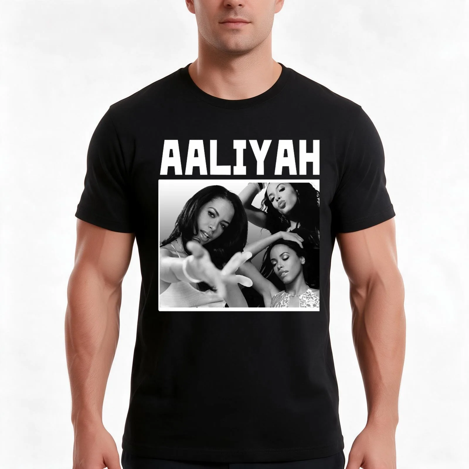 Iconic Aaliyah Tribute: Timeless R&B Legend T-Shirt, Summer Casual Cotton Tee, Oversized Streetwear Tops, Vintage Graphic Print