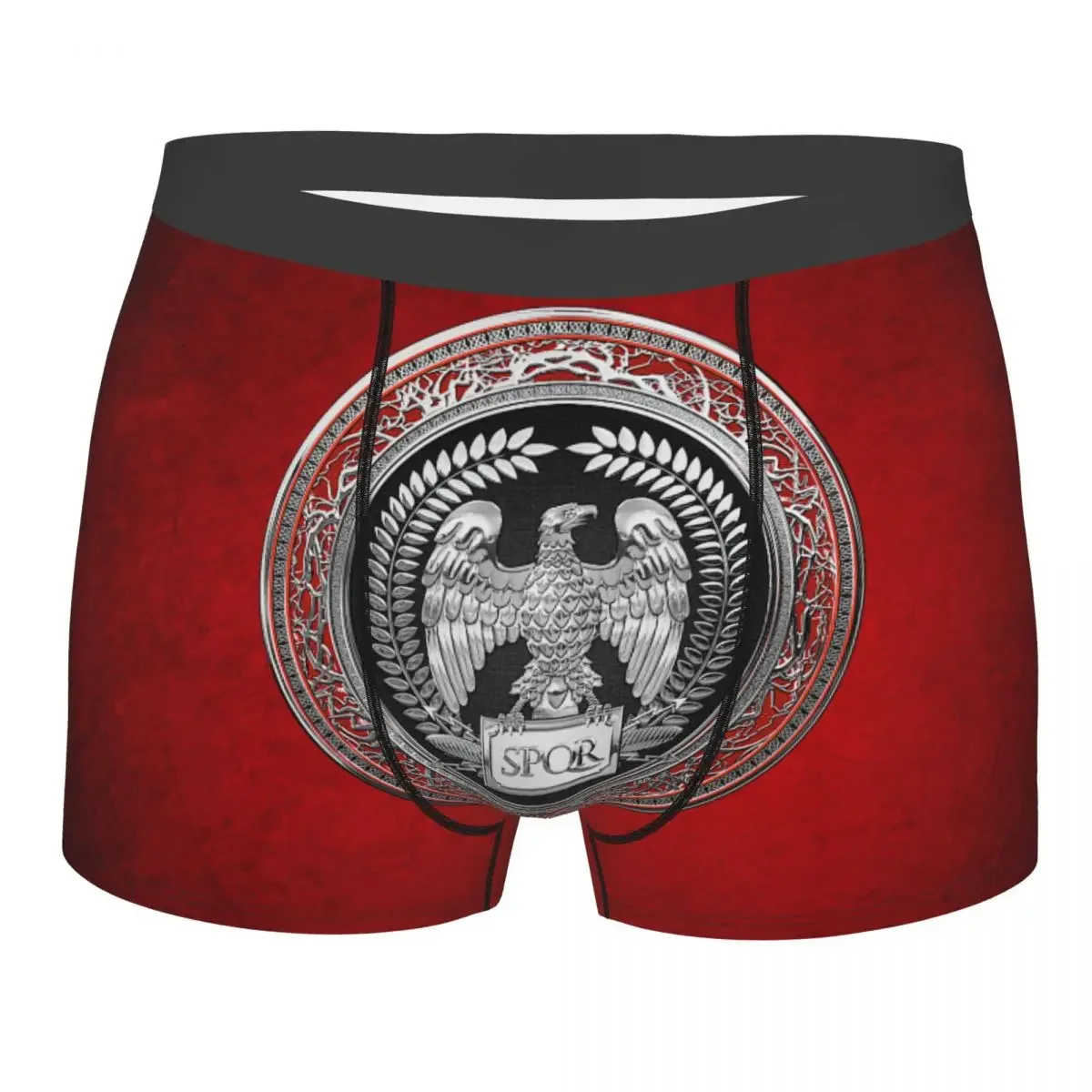 Male Silver Roman Imperial Eagle Rome SPQR Underwear Boxer Briefs Men Soft Shorts Panties Underpants