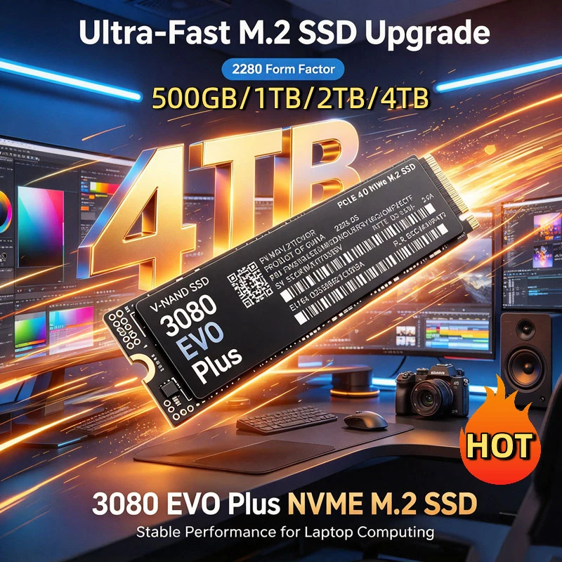 Hot 3080 EVO Plus Hard Drive SSD M.2 NVME 1TB 2TB 4TB M2 2280 Internal Solid State Drive for Laptop PC High Speed Transfer