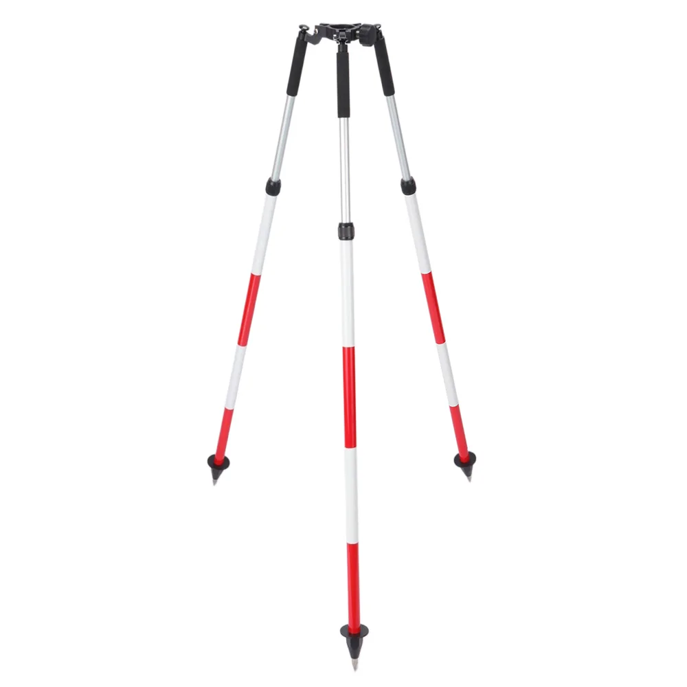 

Factory Wholesale Aluminum Red And White Prism Pole Tripod For Total Station Surveying, DZ33A