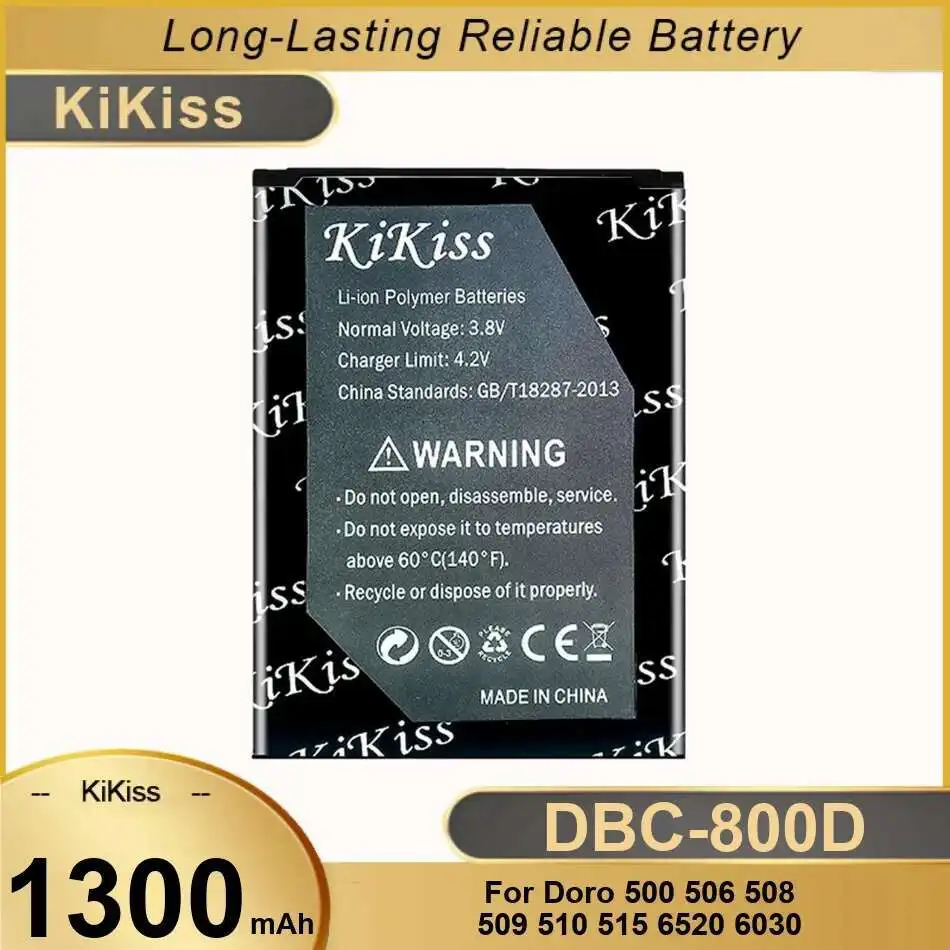 

1300mAh Dbc-800D High-Capacity Mobile Phone Battery For Doro 500 506 508 509 510 515 6520 6030