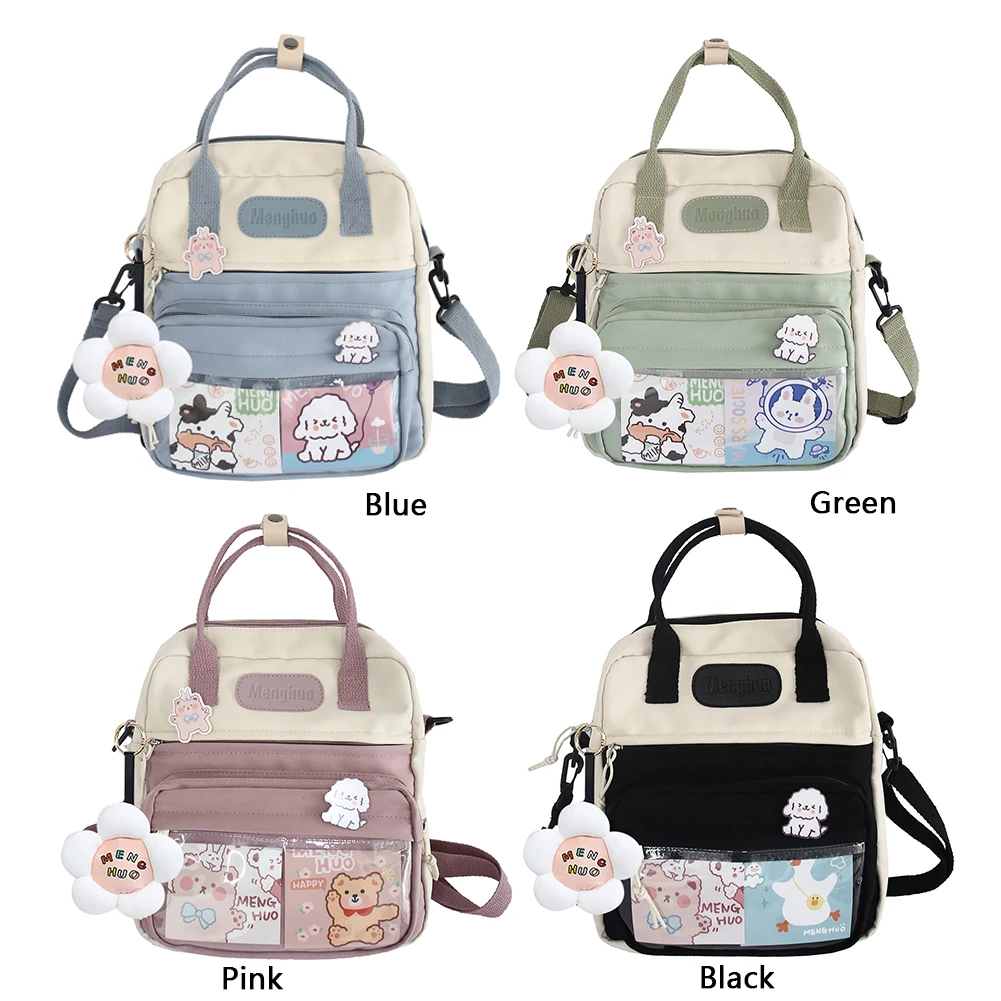 Casual Fashion Kawaii Backpack with Kawaii Pins And Accessories Shoulder Bag for Travel Shopping Student School for Outdoor Gift