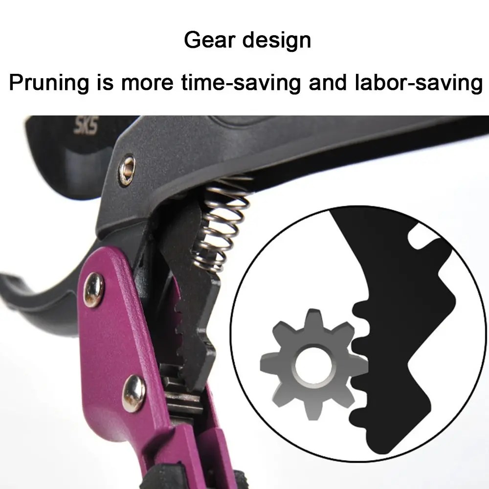 

SK5 Steel Gardening Pruning Shear Safety Lock Design Labor-saving Spring Device Branch Trimmer Efficient Multi-functional
