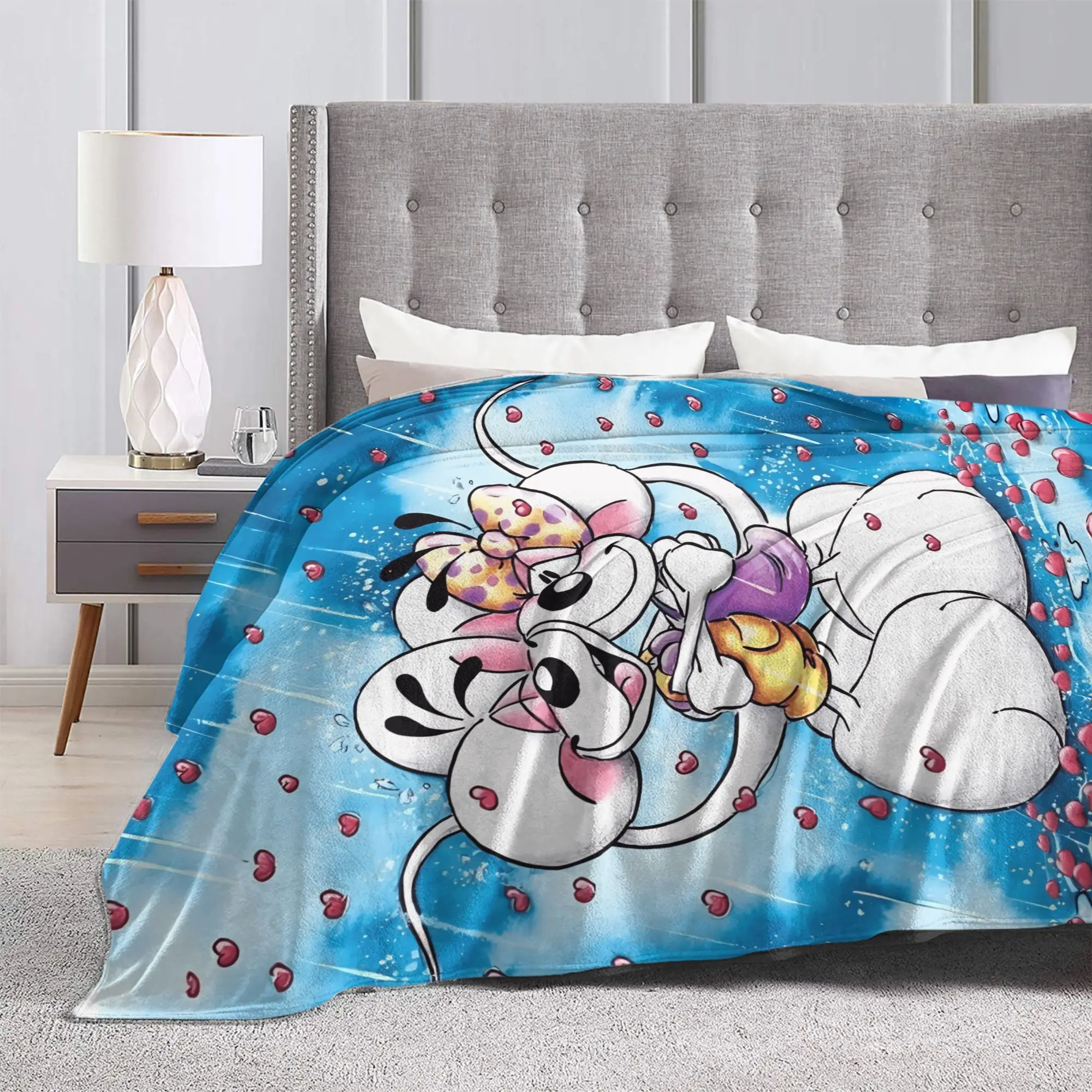 Cartoon Diddl Diddlina Warm Blankets  Picnic Plush Bedding Throws Street Trend Couch Chair Flannel Bedspread Sofa Bed Cover