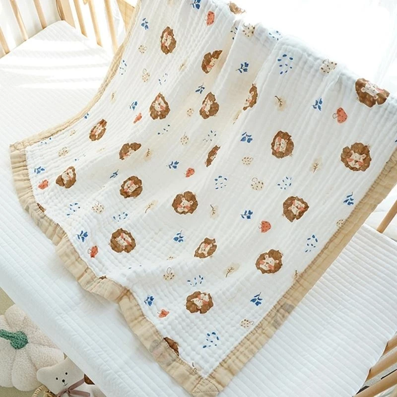 

J15U Cotton Small Quilts for Infants Soft & Comfortable Newborns Wrap Strollers Cover