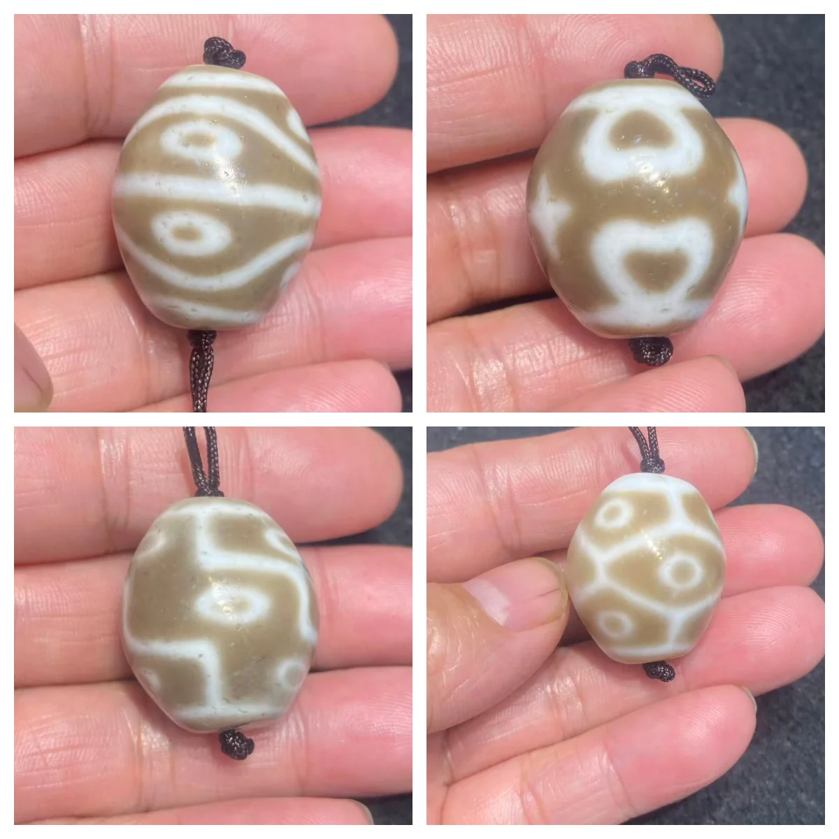 

1 шт. 20×22 мм белый агатовый бусинный шарик Дали ручной работы с эффектом состаренной патины, тибетские бусины для браслетов и ожерелий