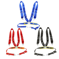 Universal 4 Point Racing Harness Safety Belt Quick Release Adjustable Strap black blue car belt sport competition harness strap