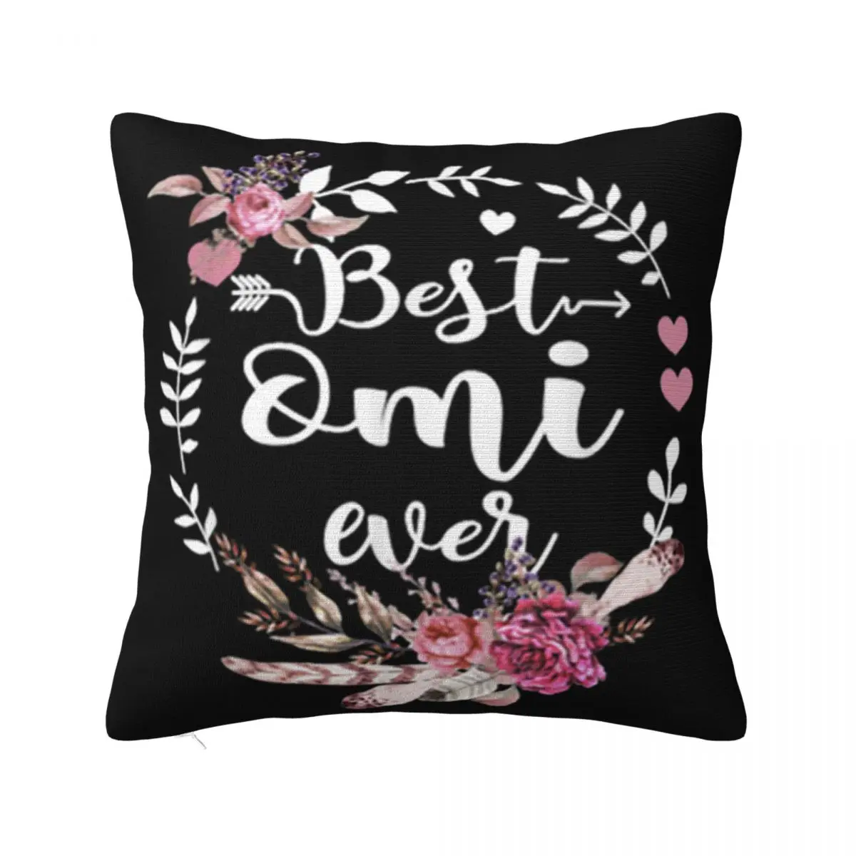 Official Best Omi Ever Blessed Omi Floral Mothers Day Gift Solid Color Comfortable Loose Pillow Case