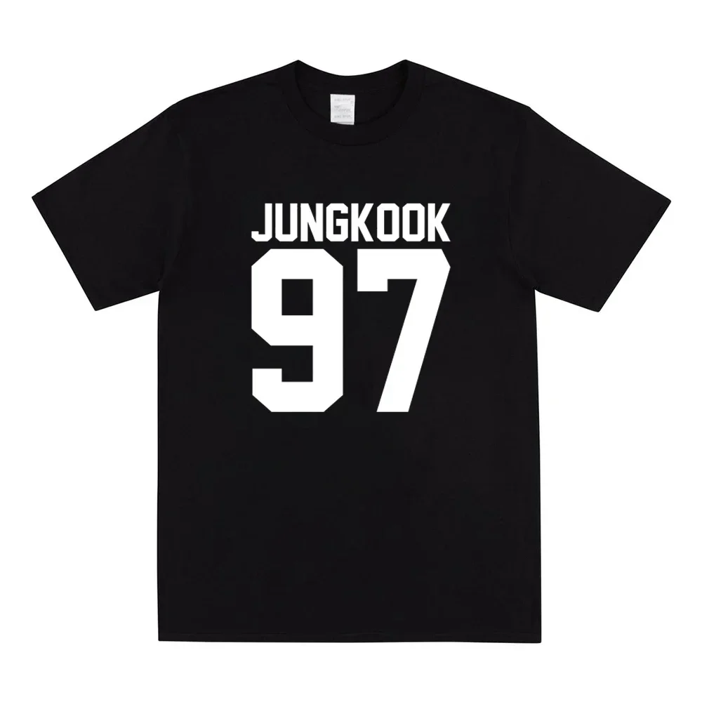 Jungkook Print  T-shirt Jungkook 97 Grafische Tee Kpop Shirt Jungkook Jimin Suga J-Hoop Shirts Leger Boter Tshirt Fans