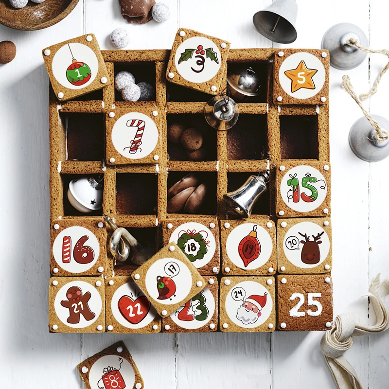 1/3/5Sheet Christmas Advent Calendar Stickers Xmas Countdown Gift Packaging Label Sticker Merry Christmas Party Decor New Year - Image 4
