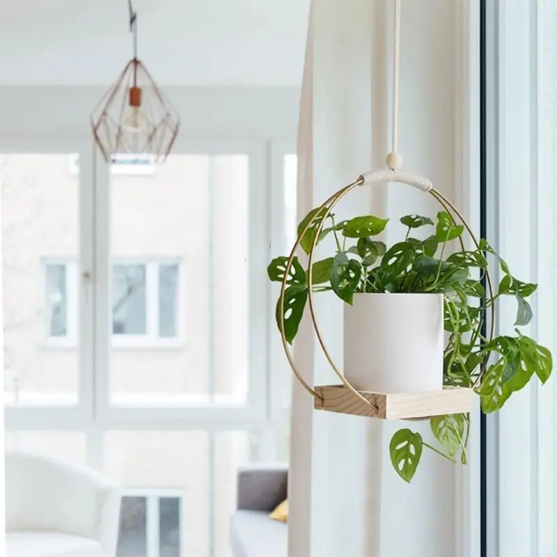 Flower Pots Hanger Hanging Plant Hanging Basket for Indoor Outdoor Garden C5AD