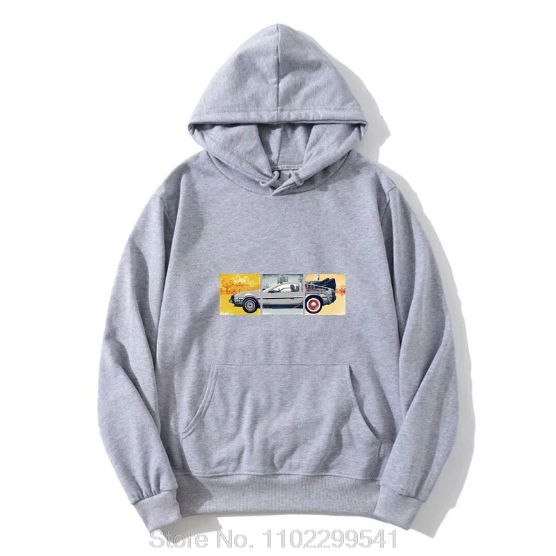 Men Hoodie Back To The Future Simple Style Hoody Purified Cotton Normal Jacket Zip Up Hoodie Sweatshirt Harajuku Streetwear