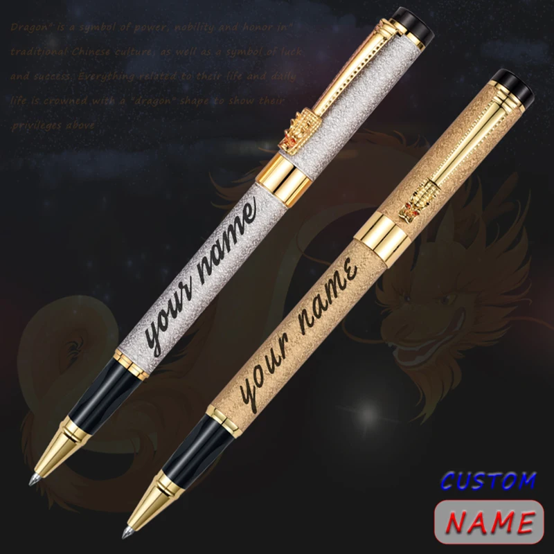 Pluma de Gel personalizada para grabado, marcador de escritura de texto, bonitos accesorios de oficina, suministros escolares, tienda Coreana de