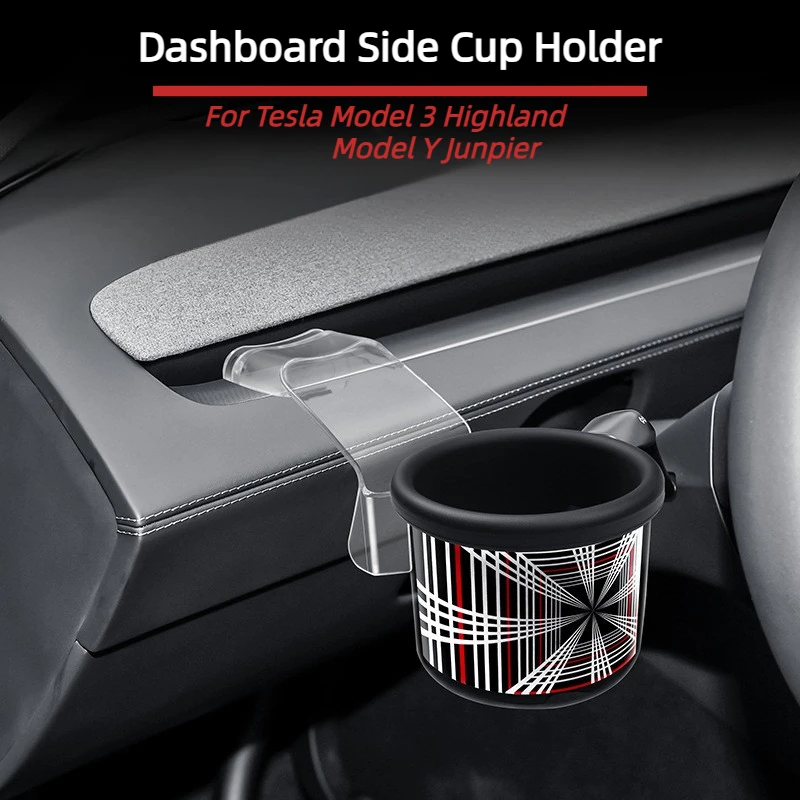 

High-Appearance Cup Holders for Tesla Model Y Junpier Model3 Highland Dashboard Sides Car Water Cup Holders Stylish Accessory