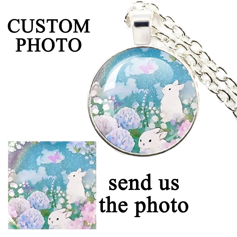New Style Custom 25mm Round Necklace Photo Personalized Mother,Father, Family Photo  Pendant For Your Beloved Family Member