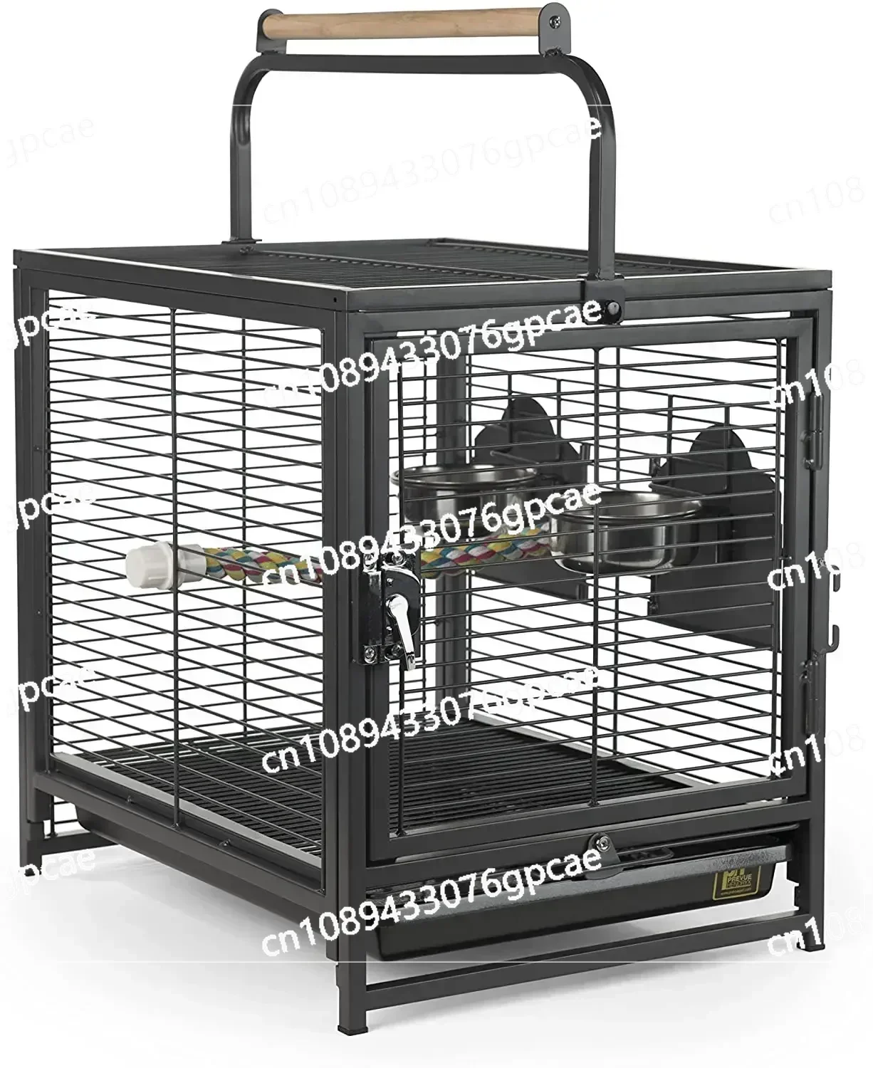 Travel Carrier Bird Cage Aviary for Bird Outside Iron Bird Cage Peony Tiger Pearl Parrot Carrying Cage 47.6 X 37.5 X 45.7 Cm