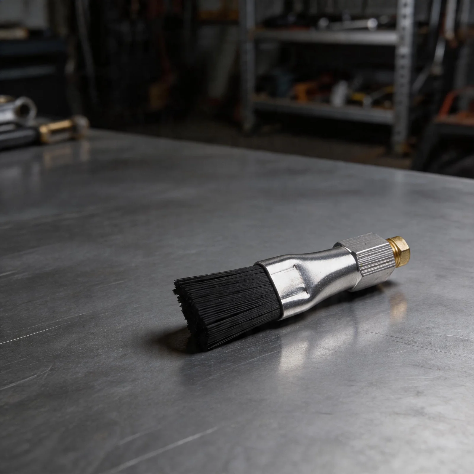 Chain Maintenance Brush with Integrated Lubrication Functionality for M8 1 4mm and for m10 1 6mm Mechanical Components