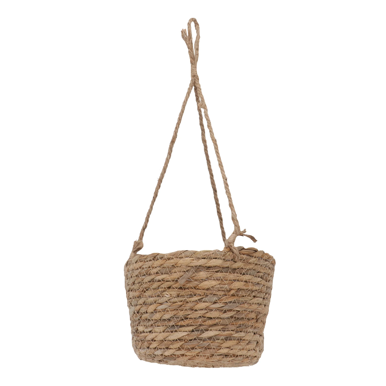 

1Pcs Vintage Straw Woven Flower Pot Wall Hanging Pendant Durable Decorative Planter Home Office Kitchen Garden Space Saving