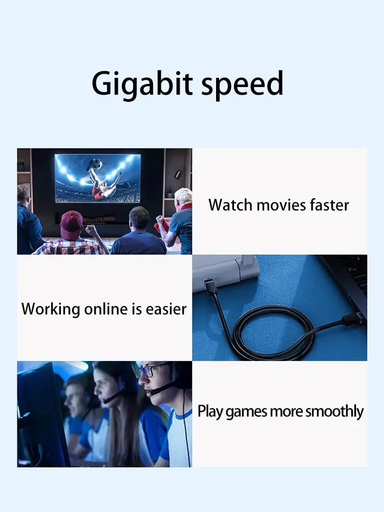 Hochgeschwindigkeitsweißes flaches Ethernet-Netzwerkkabel CAT6 Flat LAN RJ45 1000 Mbit/s 0,5 M 1 M 1,5 M 2 M 3 M 5 M 10 M 30 M Kabel für PC Laptop – Detail 3