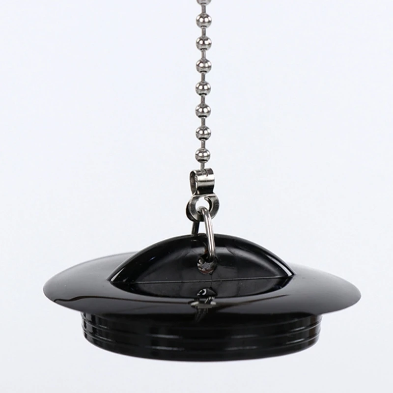 Rubber Sink Sewer Drain Plug with Ball Chain Sink Basins Water Stopper Leakproof Dropship