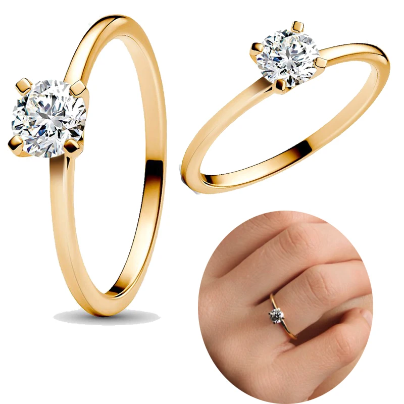 

New 925 Sterling Silver Sparkling Zircon Charm Ring, Simple, Exquisite, Fashionable And Elegant, Suitable For Women's Jewelry