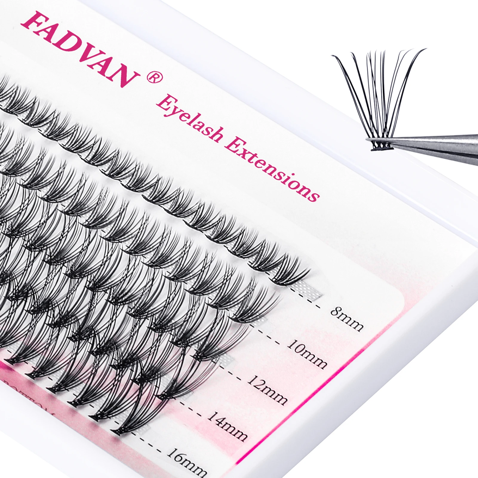 FADVAN 100 PCS DIY Cluster Lashes 10D / 20D / 30D / 40 D Eyelash Extensions True Mink Eyelashes DIY Individual Lash Natural