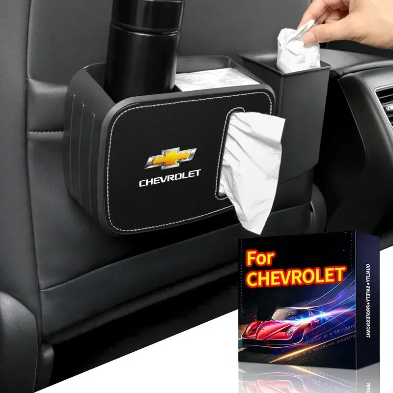 Car Logo Trash Can Auto Organizer Storage Case For Chevrolet Cruze TRAX Aveo Lova Sail EPICA Captiva Malibu Volt Camaro Cobalt