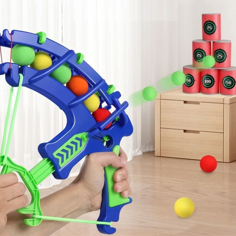 

Детский красочный набор для игры в стрельбу из лука с цветными стрелами из пены EVA, мишень, ведро, наклейки-этикетки для игр в помещении и на улице, для семейных праздников и дней рождения