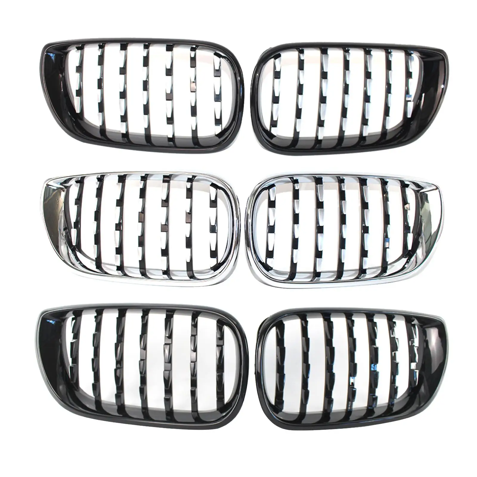 1 Pair Front Kidney Grille for BMW 3 -door 2002 2003 2004 2005